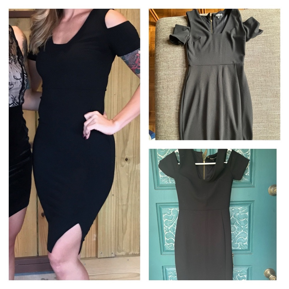 Black dress, 00, express, so flattering!